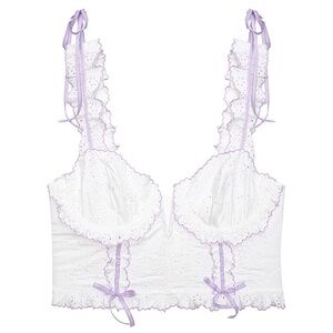 Swirl Eyelet Corset Top